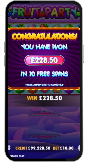 Fruit Party big win